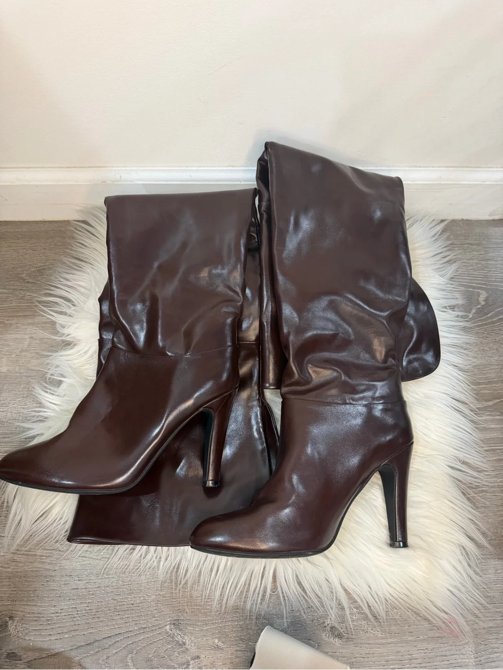 Women’s Brown High-Heel Knee Boots